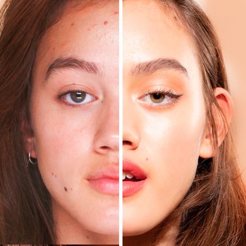 Thin Lizzy - Pressed Mineral Foundation - Before and After